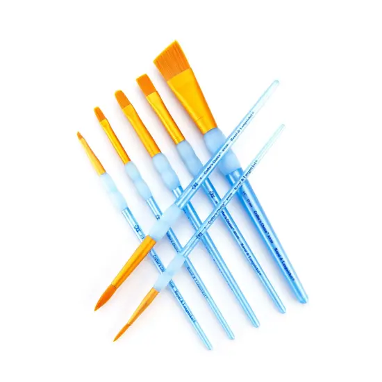 RCC 404 | Crafter's Choice™ 7pc Golden Taklon Variety Brush Set {5}