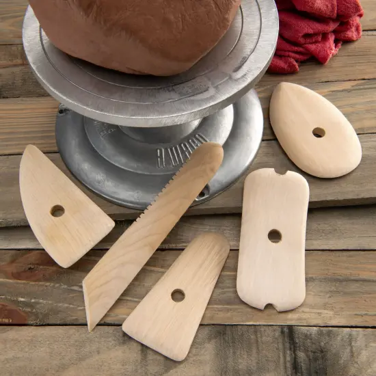 RSET-POT8 | 5pc Wooden Potter's Ribs {2}