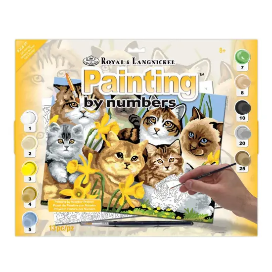 PJL6 | Painting by numbers™ 13pc 11.25" x 15.375" Cats Montage Painting Project {1}