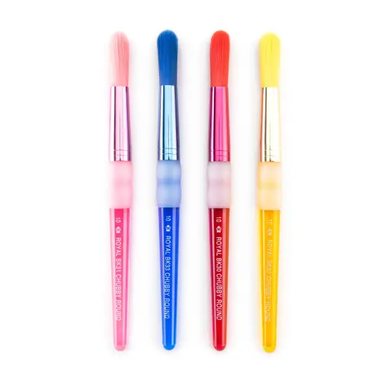 BK688 | Big Kid's Choice&trade; Lil' Grippers&trade; 4pc Nylon Chubby Round Brush Set {3}