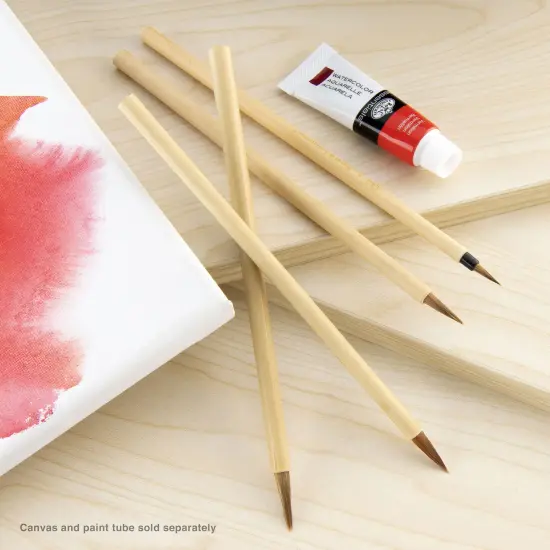 RSET-9149 | 4pc Camel Hair Bamboo Brush Set {5}