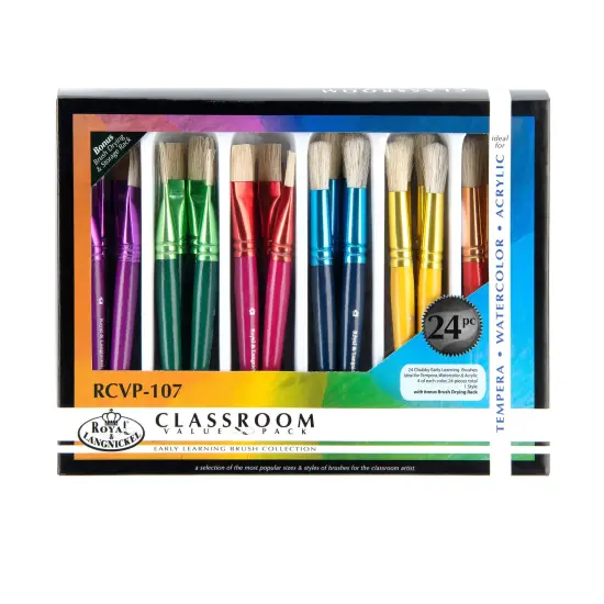 RCVP-107 | 24pc Chubby Early Learning Brush Classroom Value Pack {1}