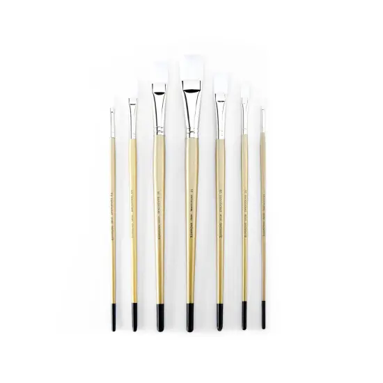 RSET-4590 | Snowhite&trade; 7pc Oil & Acrylic Flat Brush Set {2}