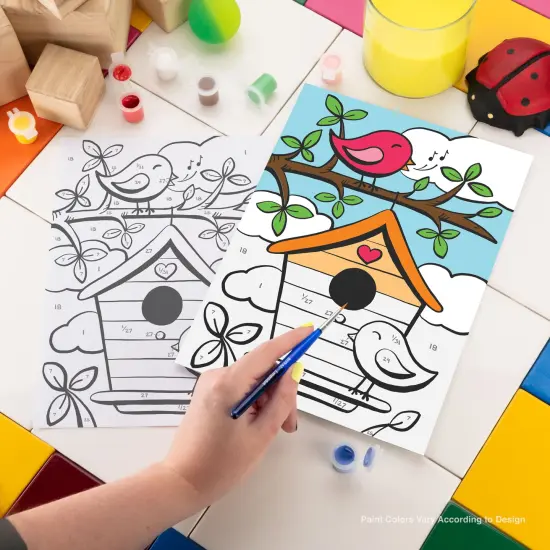 MFP17 | Painting by numbers&trade; Children's 10pc 8.75" x 11.75" Singing Birds Painting Project {2}