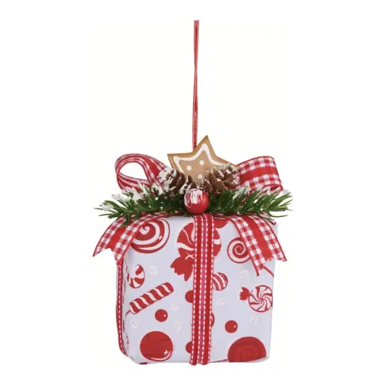 5" Gingerbread Gift Box Ornament {3}