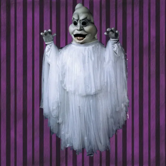 Ghost As Pictured Costume White Hooded Robe Perfect for Costume Parties {1}