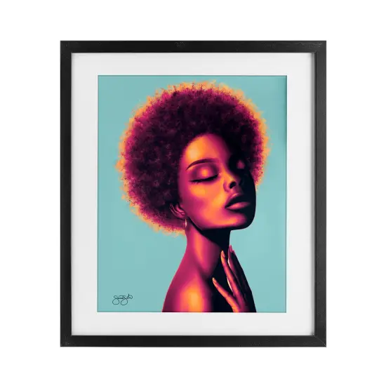 Stupell Industries Blue Maya Portrait Framed Print Under Glass, design by Sierra Siler {1}