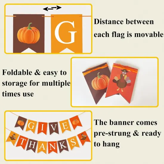 Give Thanks Banner (Multicolor) {2}