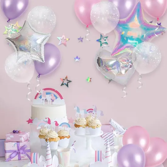18Pcs Pearl Lilac Pink Purple Balloons Kit 32(Pink) {2}