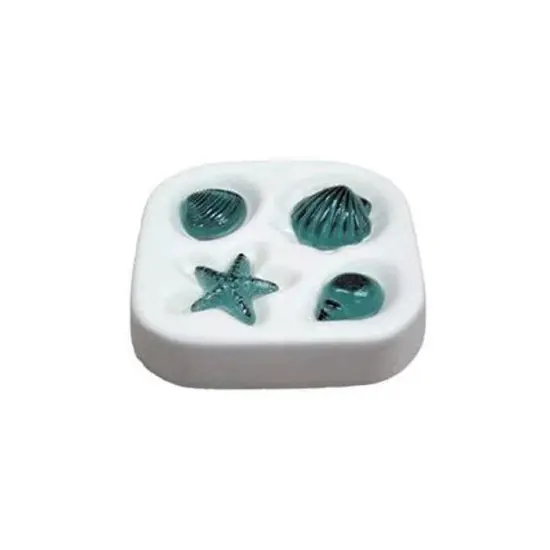 5.5&rdquo; x 5.5" x 1.25" Small Beach Shells Frit Casting Glass Fusing Kiln Mold {1}