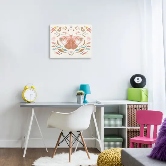 Stupell Industries Boho Folk Moth Canvas Wall Art Design by Kim Allen {2}