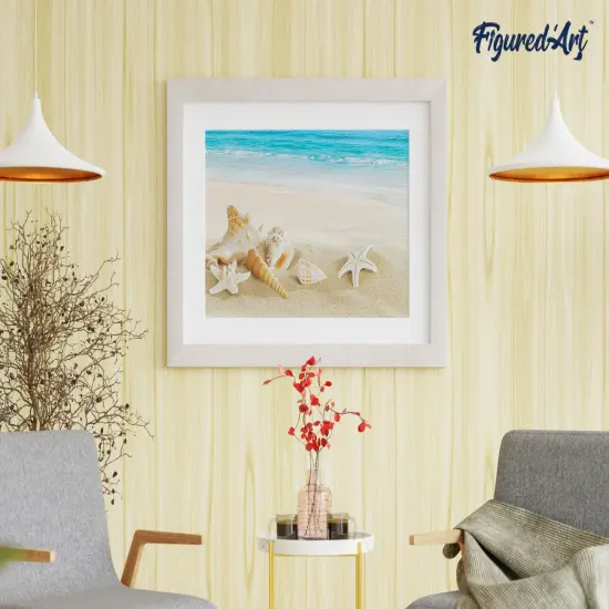 Figured'Art Paint by Numbers Kit for Adults Shells on the Seaside 16"x20" - Craft Art Painting DIY Kit Rolled Canvas without frame {4}