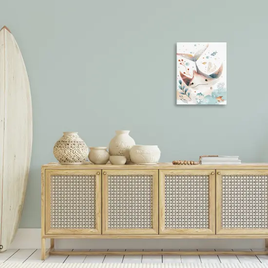 Stupell Industries Smiling Manta Ray Canvas Wall Art Design by Franklyn Gregory {2}