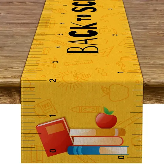 Back to School Table Runner Ruler First Day of School {1}