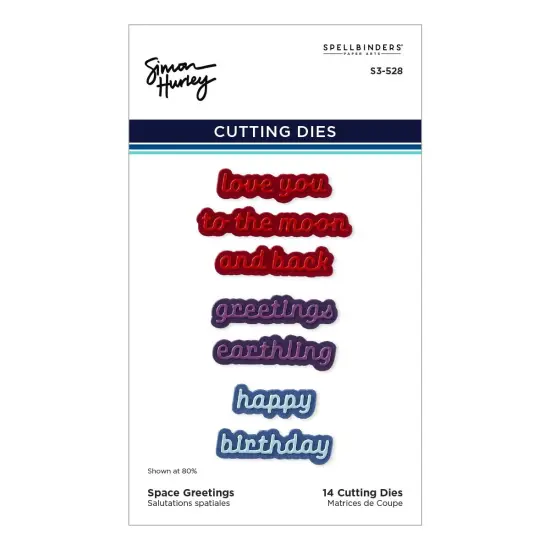 Spellbinders Etched Dies By Simon Hurley-Space Greetings, Simon's Space Adventure {1}
