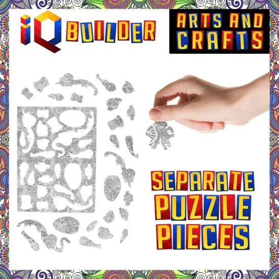 Arts and Crafts 3D Art Coloring Painting Animal Puzzle Set {2}