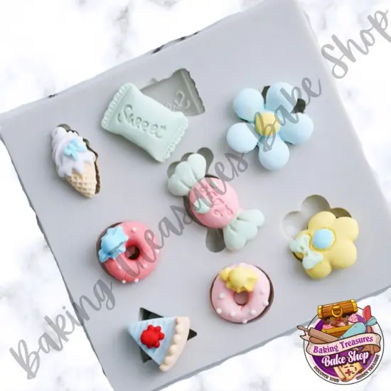 Flower andCandy silicone mold {1}