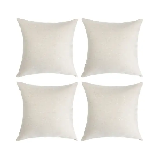 Craft Express 16" White Linen-Like Sublimation Pillow Cover &ndash; 16" Square Blank {1}