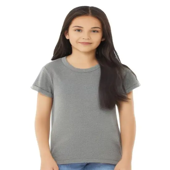 BELLA + CANVAS&reg; Triblend Crew Neck Short Sleeve Tee Shirt For Youth - 3413Y Grey triblend {1}