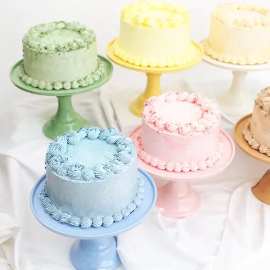 LARGE WEDGEWOOD BLUE MELAMINE CAKE STAND {6}