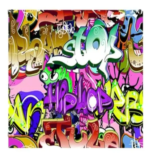 Hip Hop Music Graffiti Collage Edible Cake Topper- 1/4 Sheet {1}