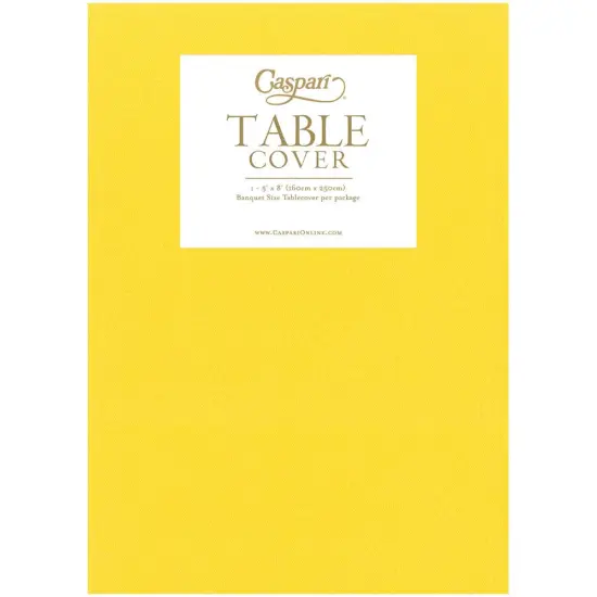 YELLOW LINEN LIKE TABLE COVER {1}