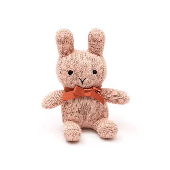 100% Handmade Cotton knitted Soft Bunny Plush Toy/Soft Toys peech powder {2}