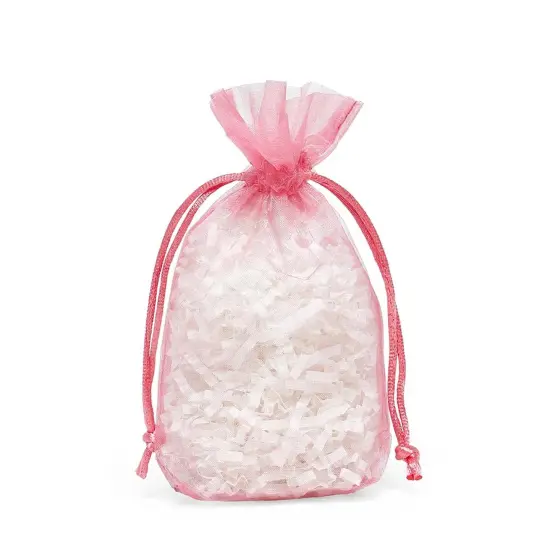 Flat Bottom Organza Bags 5 1/2 '' X 1 1/2 '' X 10 1/2 '' for Deluxe Packaging Rose {2}