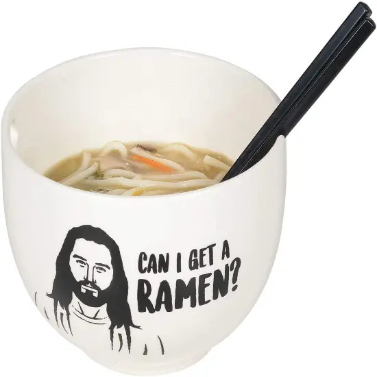 Jesus Can I Get A Ramen 20oz Ramen Bowl and Chopsticks Set {3}