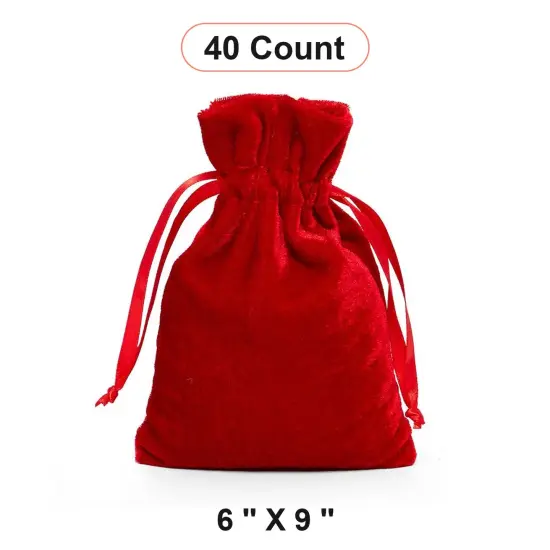 Large Velvet Jewelry Bags 6" x 9" Soft and Durable {1}