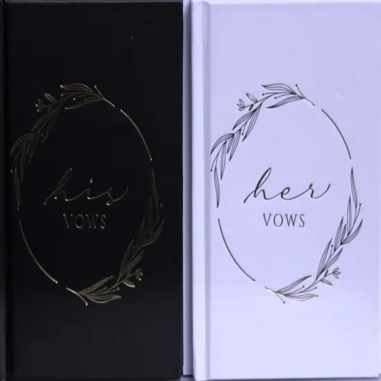 His & Hers Hardcover Wedding Vows Keepsake Book Set {1}
