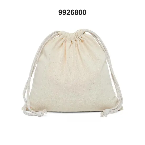 Spacious 10" x 16" Plain Cotton Muslin Pouch {2}