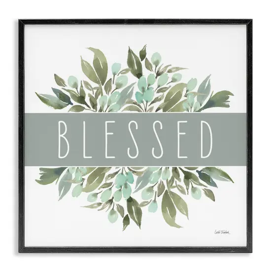 Stupell Industries Blessed Cottage Florals Framed Giclee Wall Art Design by Leslie Trimbach {7}