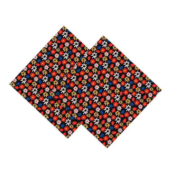 Pop Art Flowers Printed Spandex Fabric {5}