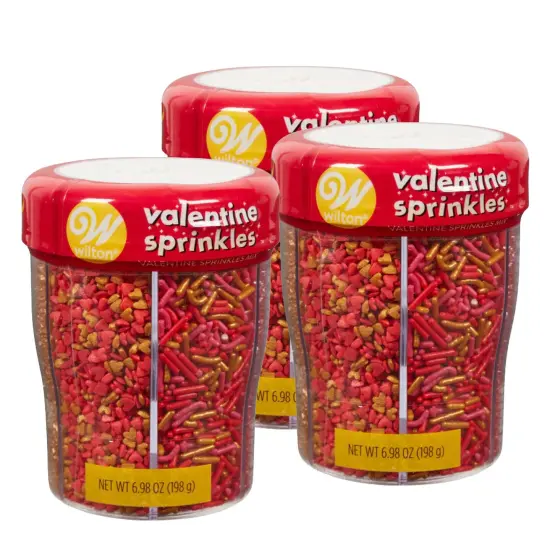 Wilton 6 Cell Metallic Valentine's Day Sprinkles Mix 6.98 oz. {3}