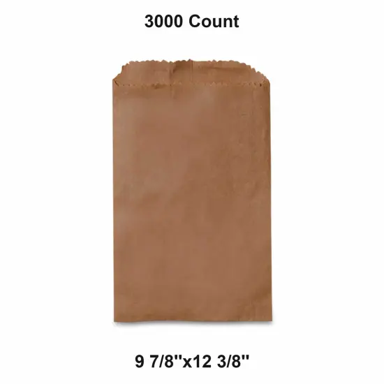 Flat Kraft Paper Bags 9 7/8" x 12 3/8" {1}