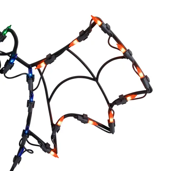 Northlight LED Lighted Bat Halloween Window Decoration - 15" - Multicolor Brown {7}