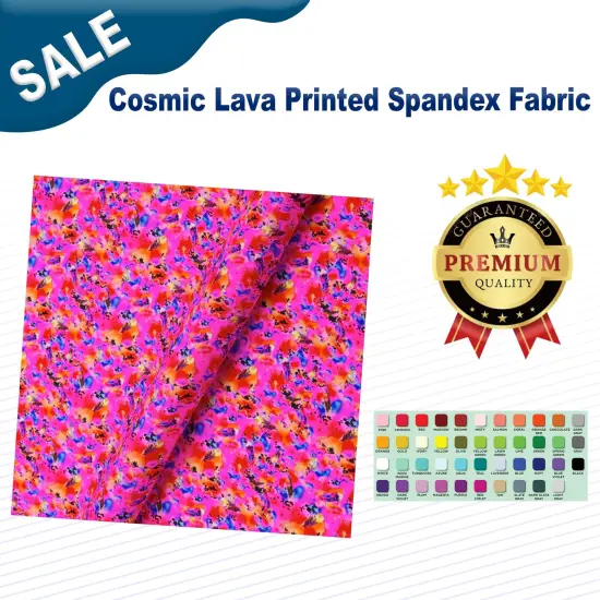 Cosmic Lava Printed Spandex Fabric {2}