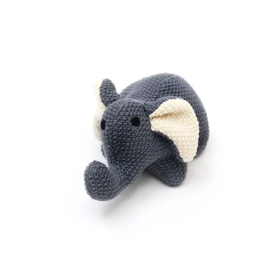 100% Handmade Cotton knitted Soft Jojo Plush Toy/Soft toys dark grey {1}