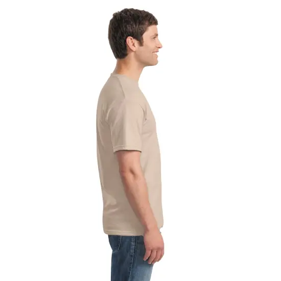 Hanes Essential-T T-Shirt for Men's Cotton Tees Sand {2}