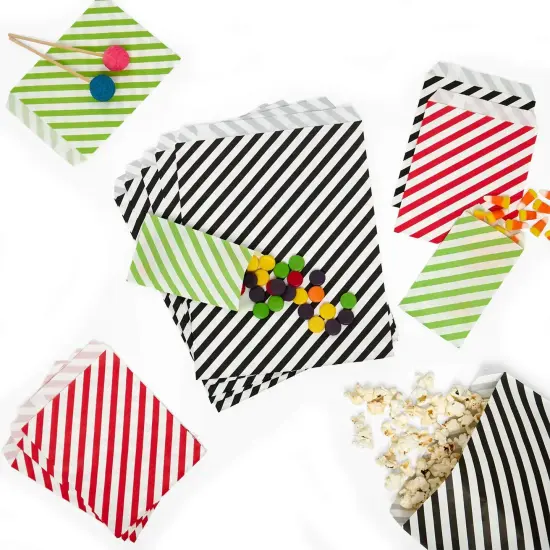 Large Diagonal Stripes Merchandise Bags 8 1/2" x 11" {2}