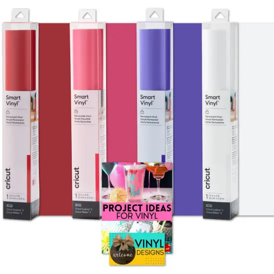 Cricut Smart 3ft Vinyl Bundle - Valentine's Day Colored Adhesive Vinyl {1}