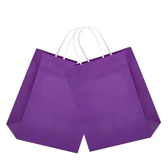 Spacious Matte Shopping Bag with White Interior 6" x 3 1/4" x 8 3/8" {5}