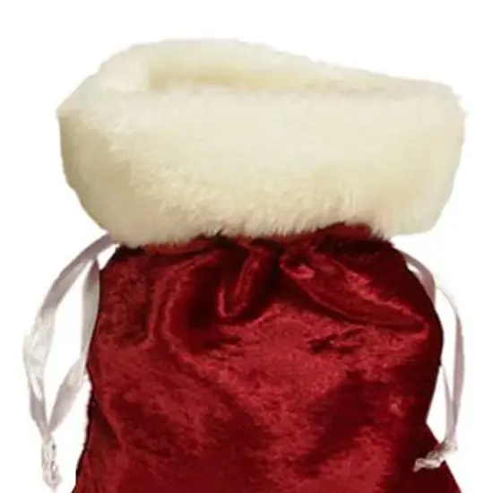 Christmas Velvet Gift Bag with Faux Fur Trim 4" x 5 1/2" {4}
