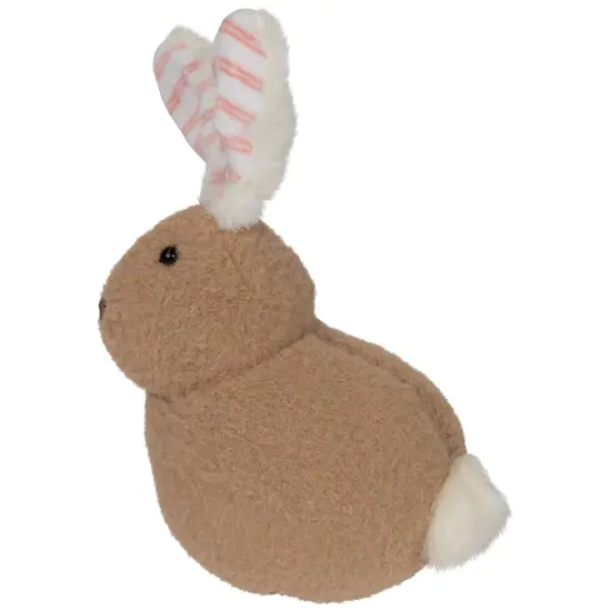 Northlight Plush Rabbit with Striped Ears Easter Figurine - 9" Brown {4}