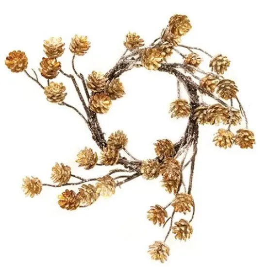 Gleaming Pinecone Candle Ring 3.5" {1}