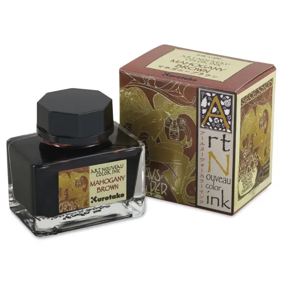 Kuretake Ink-Caf&eacute; Art Nouveau Ink - Mahogany Brown, 20 ml {1}