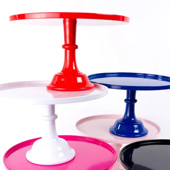 RED PEDESTAL CAKE STAND {5}