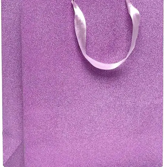 Chic Glitter Grain Euro Totes 7'' x 3 7/8'' x 9 1/16'' for Stylish Packaging Pink {6}