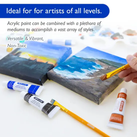 BAZIC Acrylic Paint 8 Color 0.4 FL OZ (12 mL) {4}